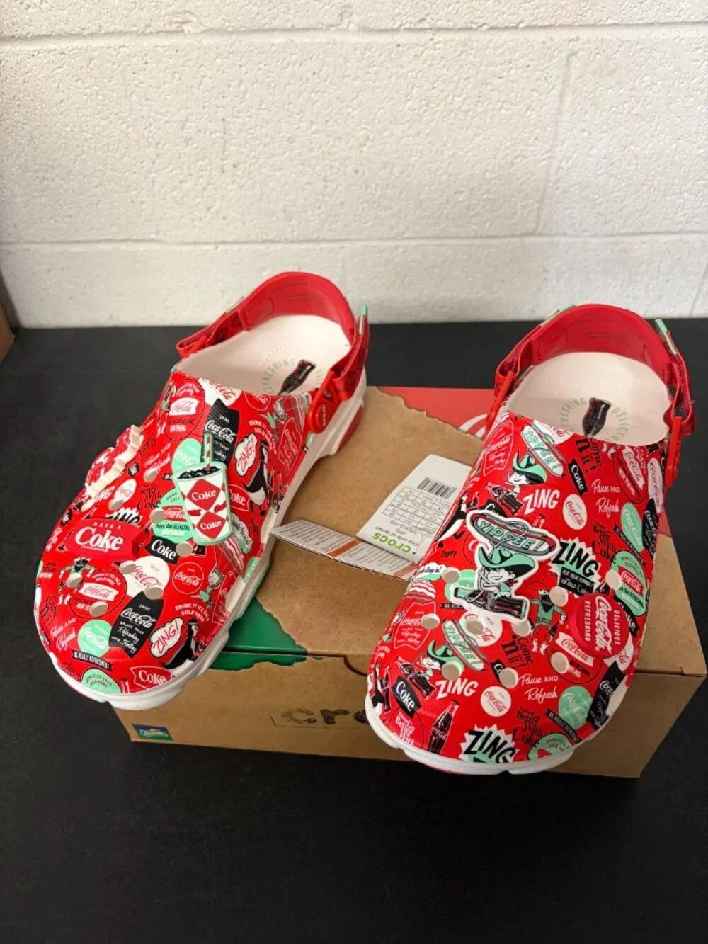 New Crocs Coca Cola Coke All-TerraIn Clog Men’s Size 12 Red / White 209312-100